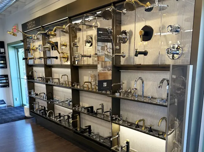 Green Art PLumbing Supply Southampton NY - Kitchen & Bath Showrroom bathroom faucets displaty